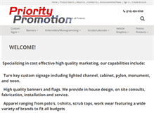 Tablet Screenshot of prioritypromotion.com